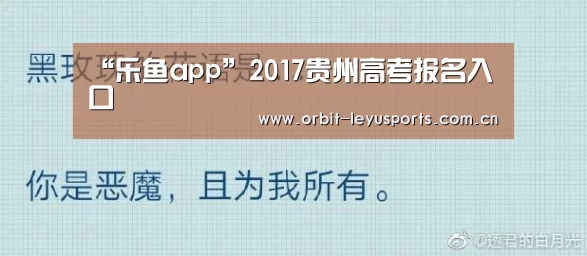 “乐鱼app”2017贵州高考报名入口(图1) 乐鱼体育